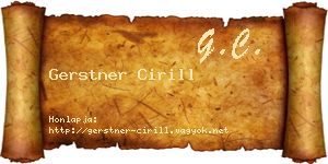 Gerstner Cirill névjegykártya